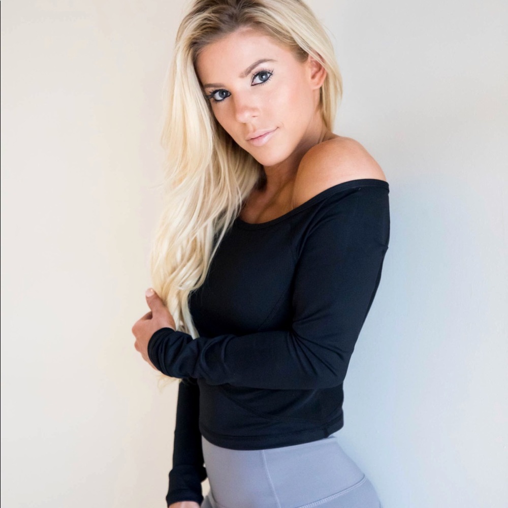 Buff funny long sleeve crop top